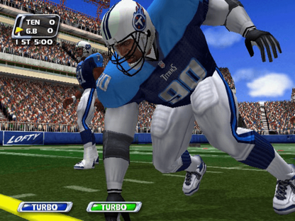 NFL Blitz 2002 Xbox video game, arcade-style football, fast-paced sports action, multiplayer, classic Midway football title gameplay screenshot