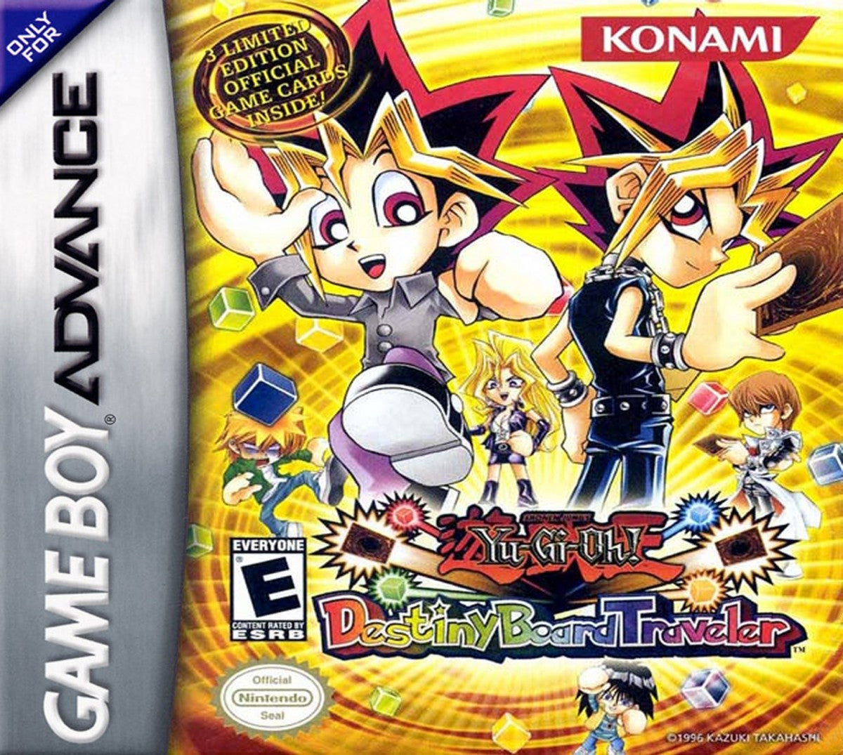 Yu-Gi-Oh! Destiny Board Traveler Game Boy Advance GBA for collectible card strategy video game fans featuring Yu-Gi-Oh! dueling gameplay monster cards spell and trap cards strategic board movement Destiny Board mechanics anime inspired characters challenging opponents and portable Nintendo GBA gaming collectible appeal front cover art