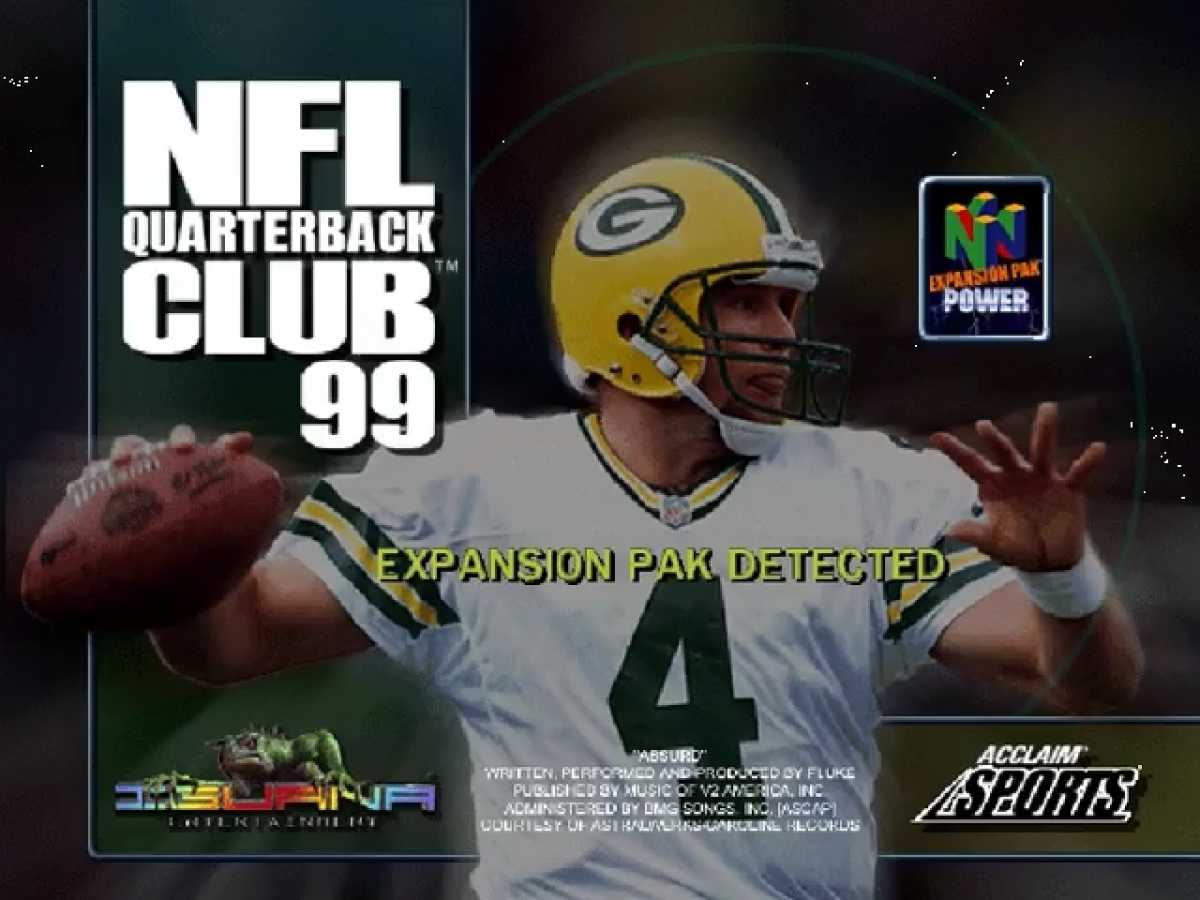 NFL Quarterback Club 99 title screen for Nintendo 64 N64 video game