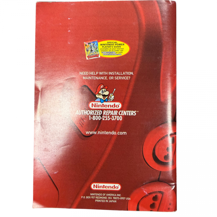 Pokémon Stadium Nintendo 64 N64 for Pokémon battle video game fans featuring 3D Pokémon battles tournament modes mini games Gym Leader Castle rental Pokémon multiplayer competitions and classic Nintendo 64 gameplay collectible retro gaming appeal back manual art