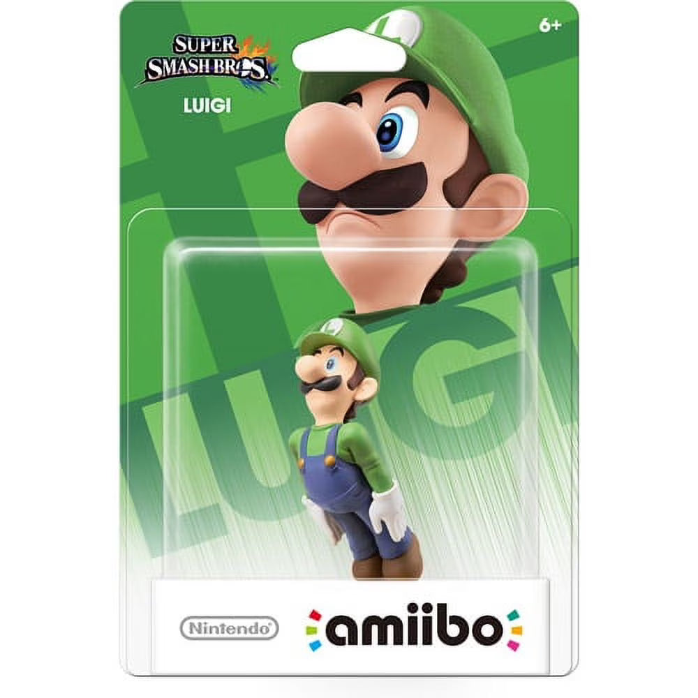 Luigi Amiibo Super Smash Bros Nintendo Amiibo sealed collectible figure featuring Luigi from Super Mario detailed character design Super Smash Bros styling NFC functionality compatible Nintendo games sealed packaging Amiibo collection display collectible and gaming accessory appeal