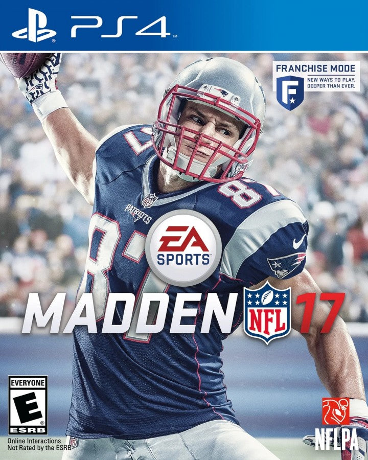 Madden NFL 17 – PlayStation 4 (PS4) video game cover art, American football sports game.