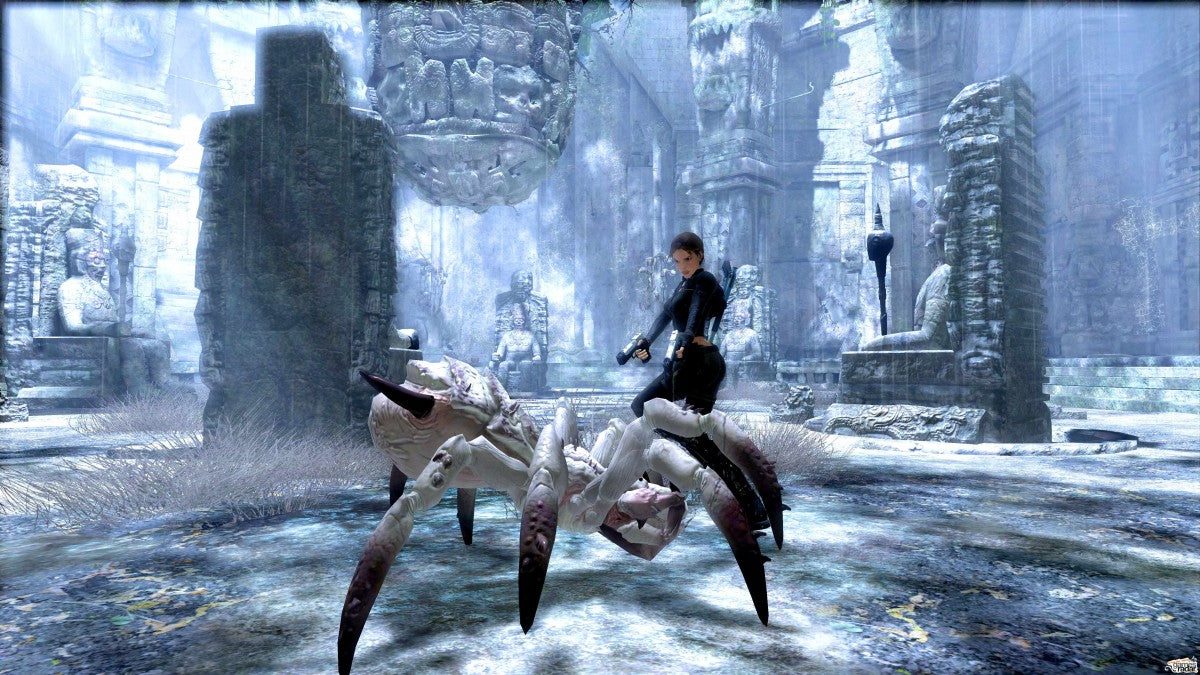 Tomb Raider Underworld PlayStation 3 PS3 for retro video game enthusiasts featuring action adventure gameplay cinematic exploration ancient tomb puzzles platforming challenges acrobatic traversal third person combat Lara Croft treasure hunting and collectible gaming appeal gameplay  