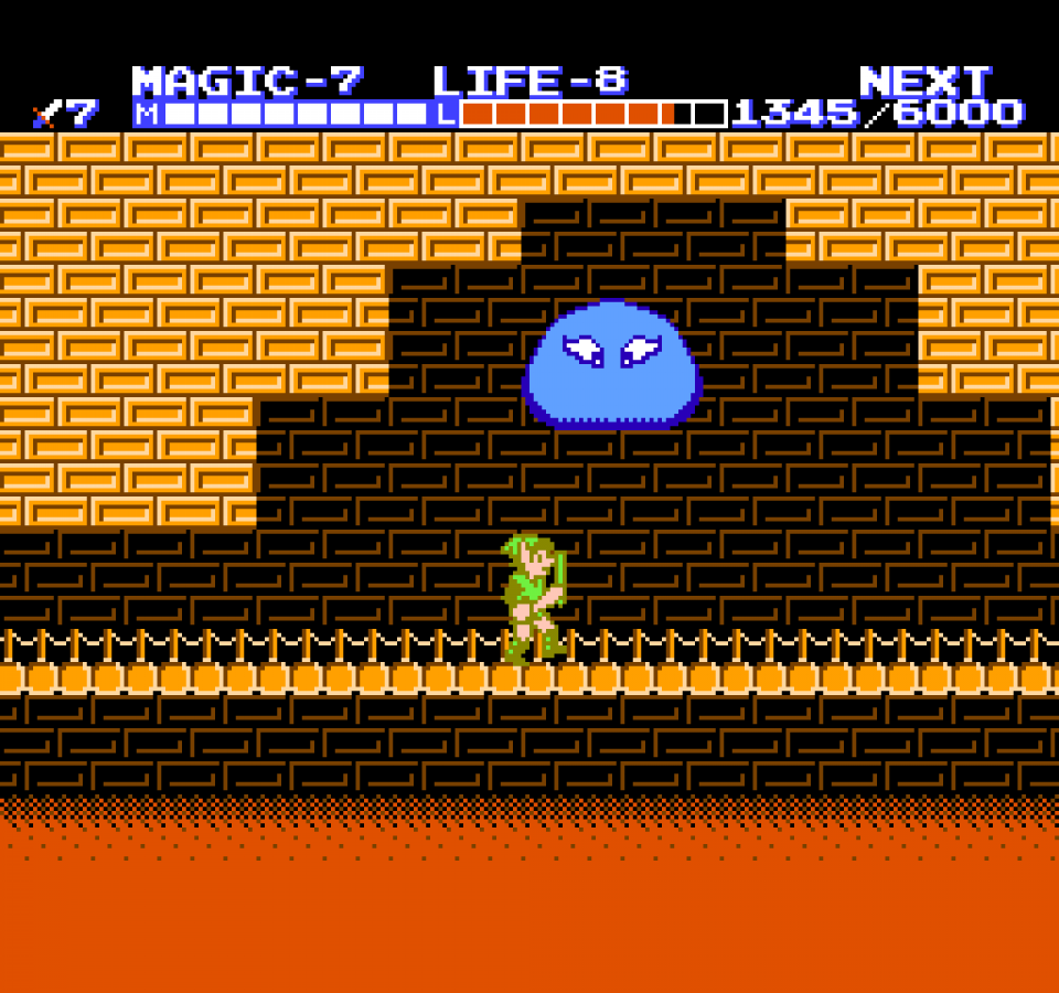 The Legend of Zelda II The Adventure of Link Nintendo Entertainment System NES for retro video game enthusiasts featuring side scrolling action role playing gameplay overworld exploration challenging sword combat magic abilities dungeon exploration classic Nintendo adventure and collectible gaming appeal gameplay
