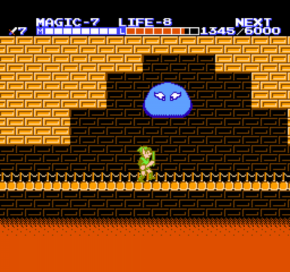 The Legend of Zelda II The Adventure of Link Nintendo Entertainment System NES for retro video game enthusiasts featuring side scrolling action role playing gameplay overworld exploration challenging sword combat magic abilities dungeon exploration classic Nintendo adventure and collectible gaming appeal gameplay