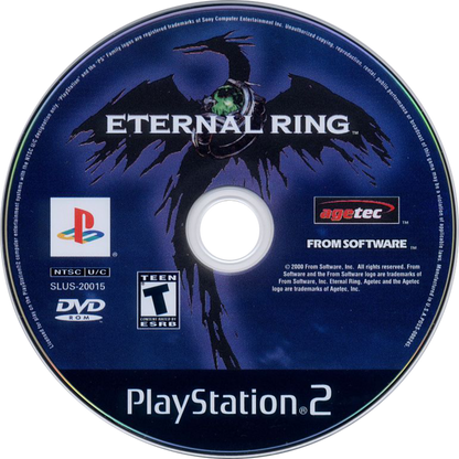 Eternal Ring PS2 Sony PlayStation 2 action RPG first person dungeon crawler fantasy magic ring system weapon crafting exploration combat FromSoftware early RPG title retro gaming PlayStation 2 software video game title disc