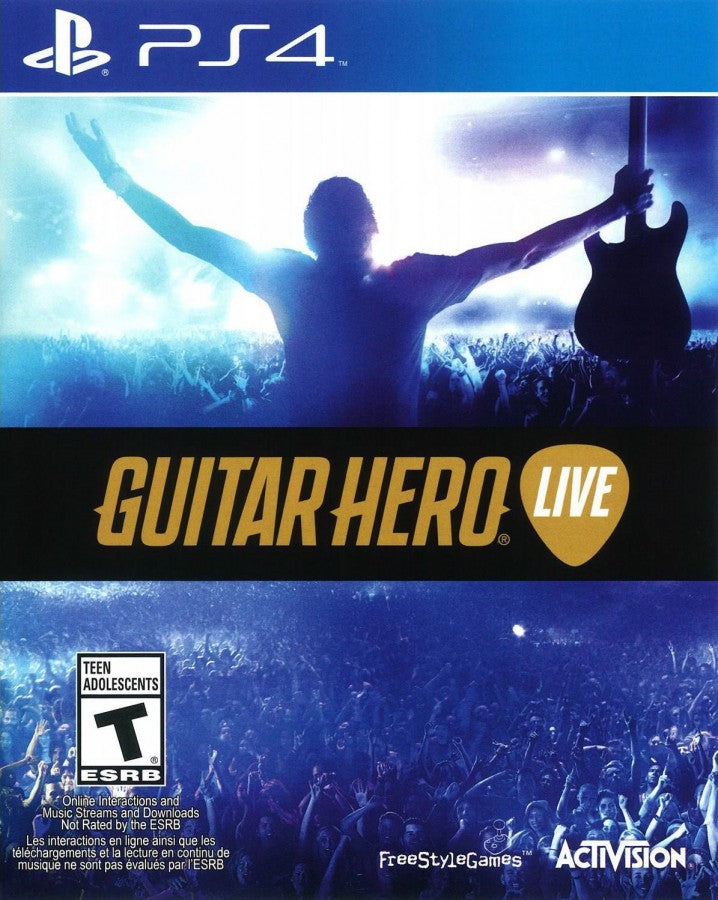 Guitar Hero Live – PlayStation 4 (PS4) video game cover image, music rhythm game