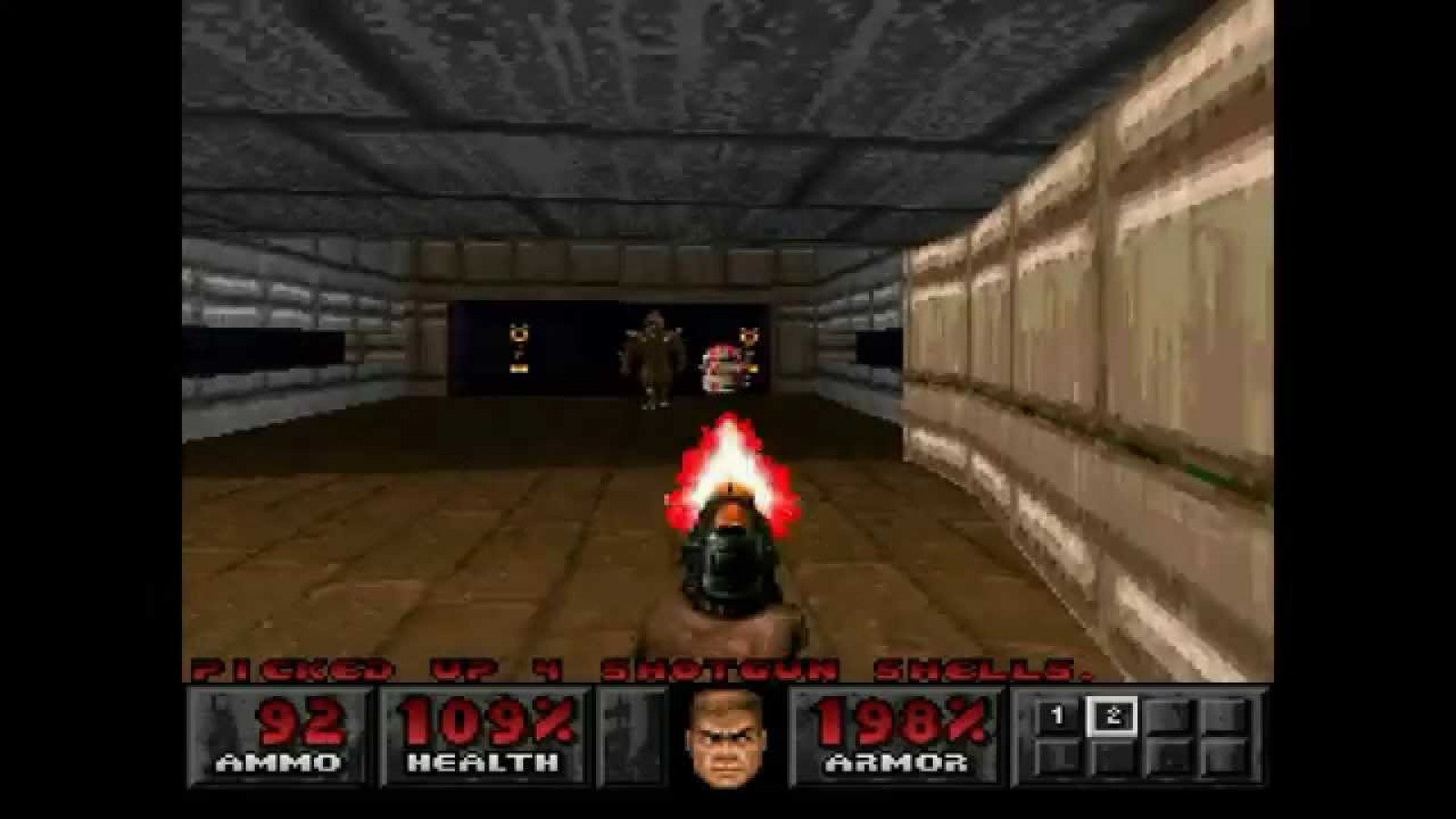 Retro Doom PS1 inspired design featuring classic first person shooter horror aesthetic vintage PlayStation demon invasion dark industrial corridors intense gunplay hellish creatures atmospheric survival action nostalgic retro FPS presentation gameplay