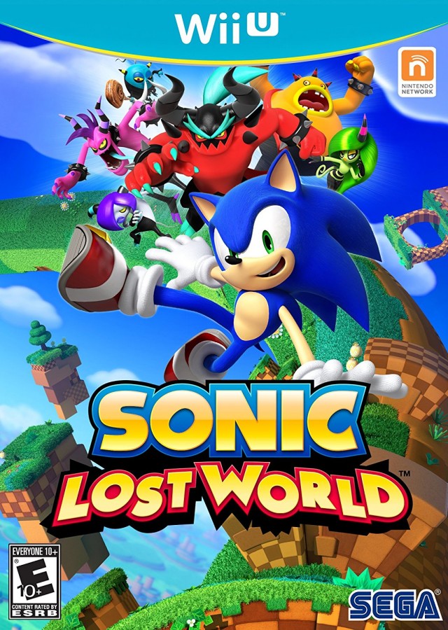 Sonic Lost World Nintendo Wii U 3D platformer video game parkour movement colorful worlds wisps Deadly Six villains Yoshi cameos co-op gameplay front cover