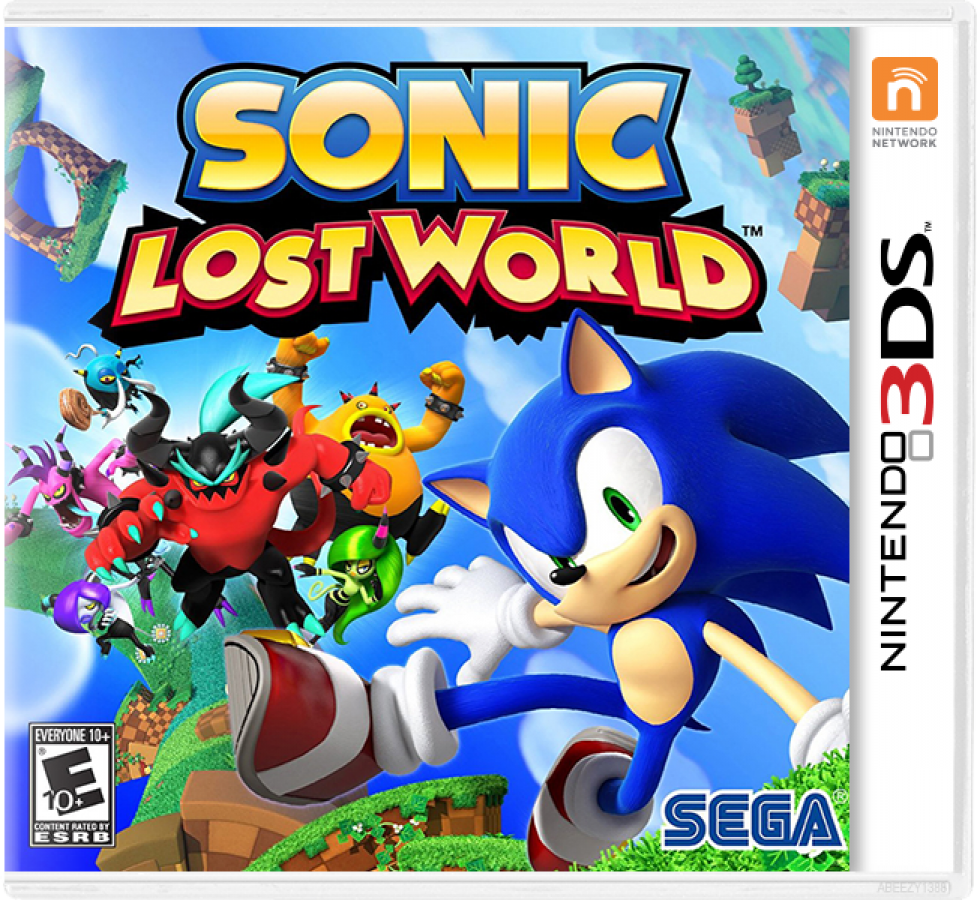 Sonic Lost World cover art for Nintendo 3DS (3DS) platformer video game