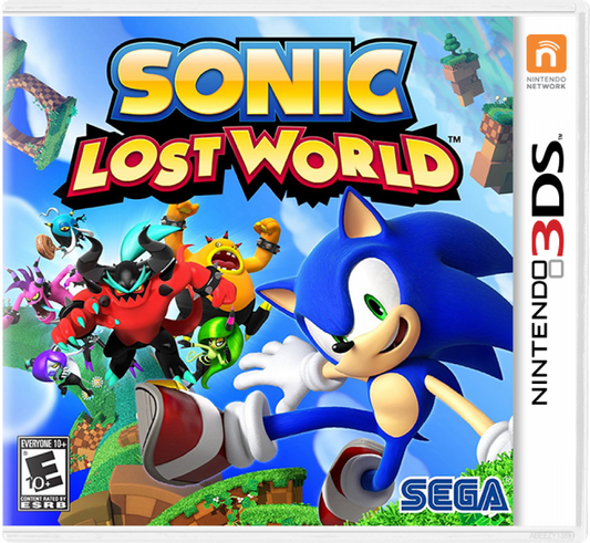 Sonic Lost World cover art for Nintendo 3DS (3DS) platformer video game