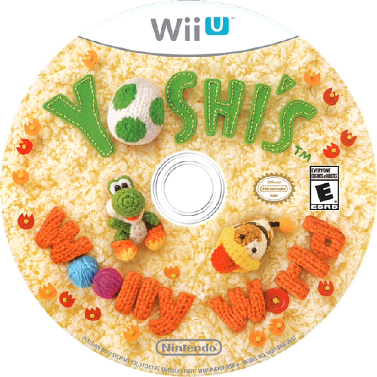 Yoshi's Woolly World disc cover art for Nintendo Wii U (WiiU) video game