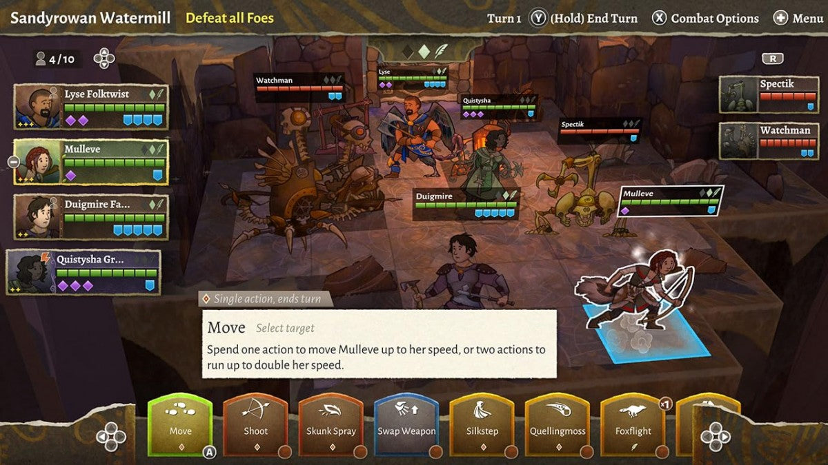 Wildermyth Nintendo Switch inspired design featuring fantasy tactical role playing adventure aesthetic procedurally generated storytelling turn based squad combat evolving heroes rich character development hand illustrated visuals and epic campaign gameplay presentation gameplay