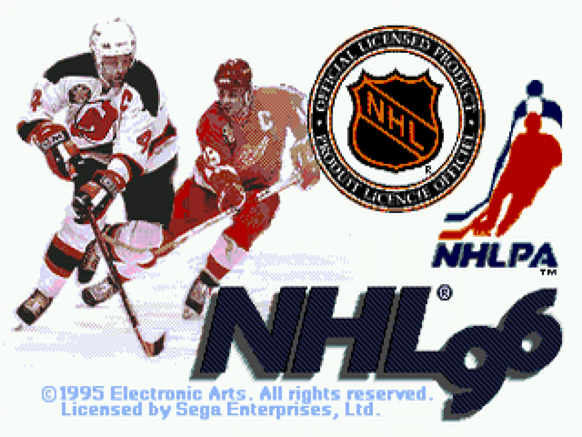 NHL 96 titlescreen for Sega Genesis (GEN) video game