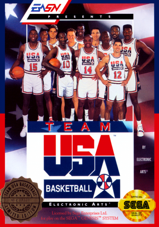 Team USA Basketball cover art for Sega Genesis (GEN) video game