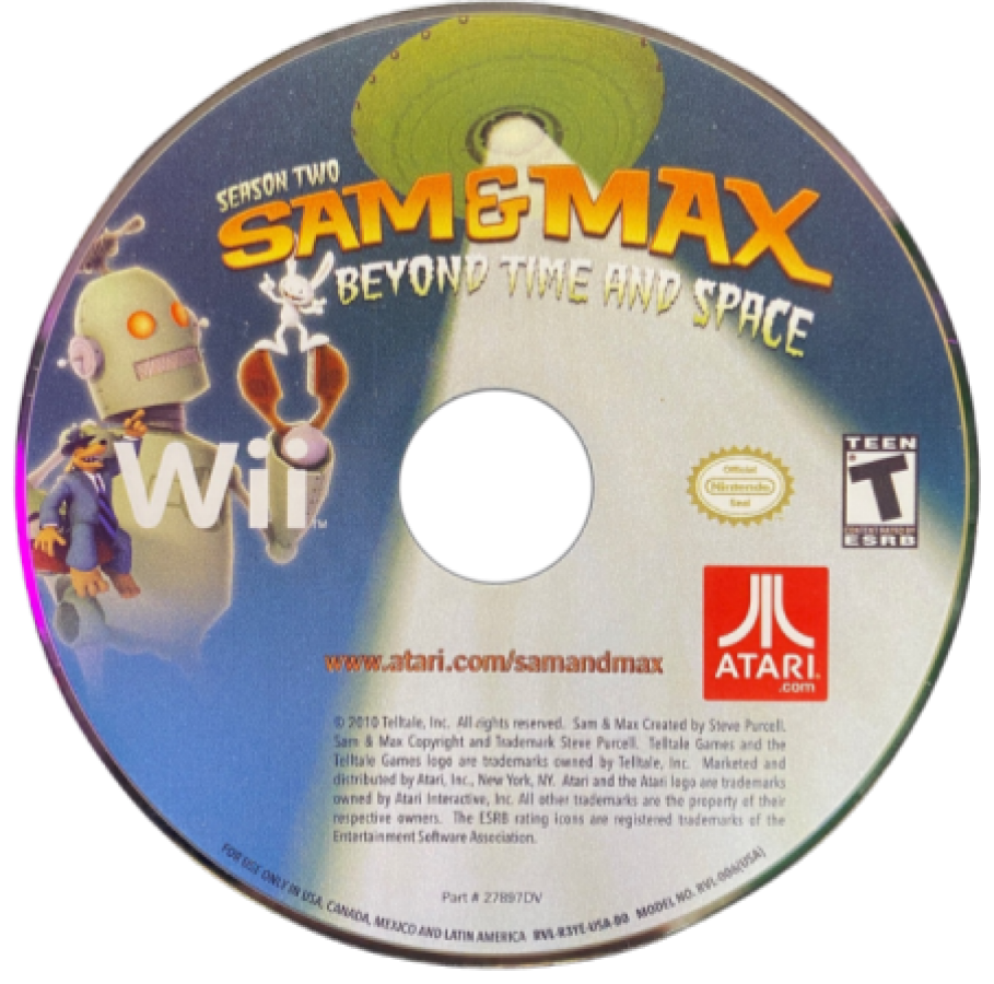 Sam & Max: Season Two - Beyond Time and Space – Nintendo Wii (Wii) episodic point-and-click adventure comedy video game disc