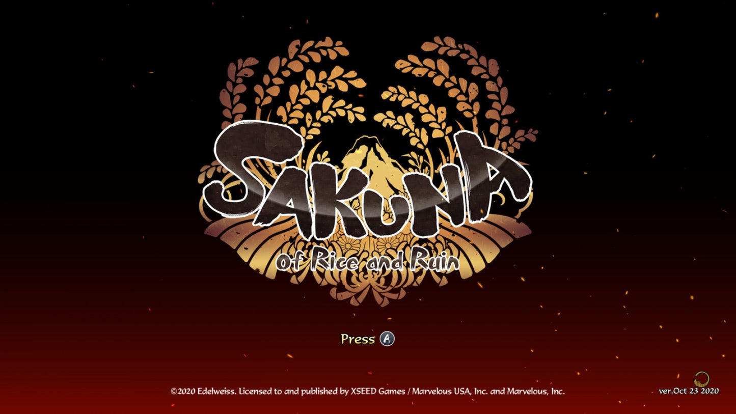 Sakuna Of Rice and Ruin for Nintendo Switch action platformer and farming simulation game featuring side scrolling combat rice cultivation mechanics Japanese mythology setting and adventure gameplay