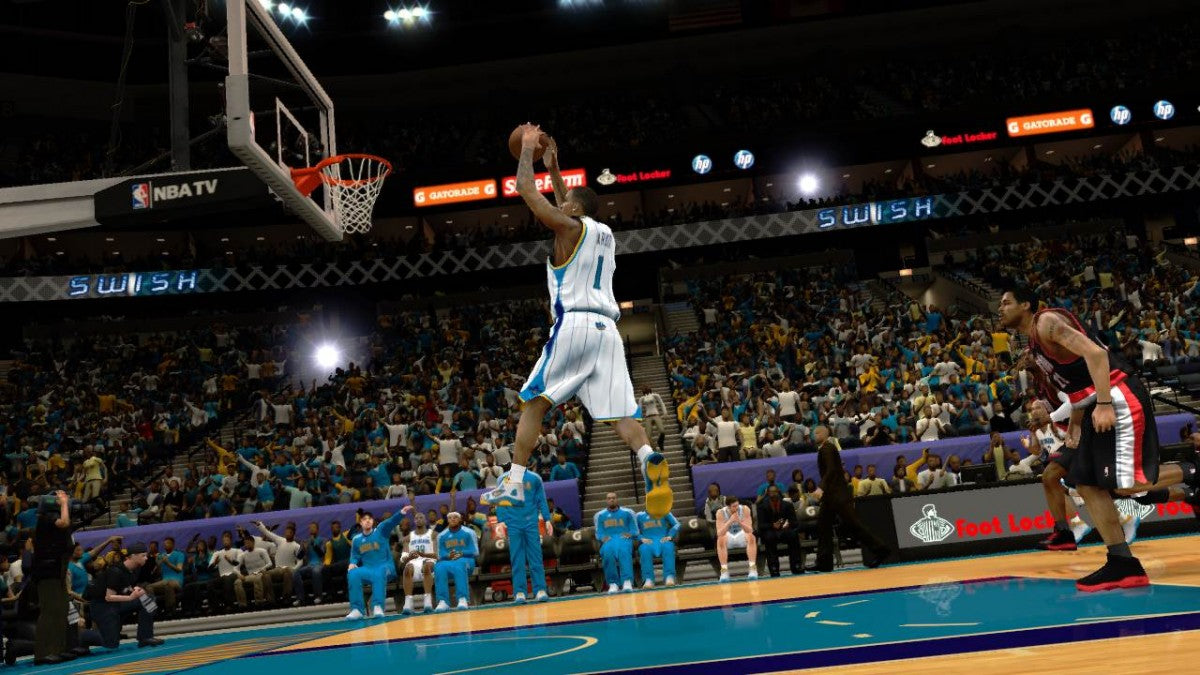 NBA 2K12 Wii inspired design featuring realistic basketball simulation aesthetic legendary NBA players and teams authentic arena atmosphere fast paced court action championship competition immersive sports gameplay nostalgic Nintendo Wii presentation gameplay