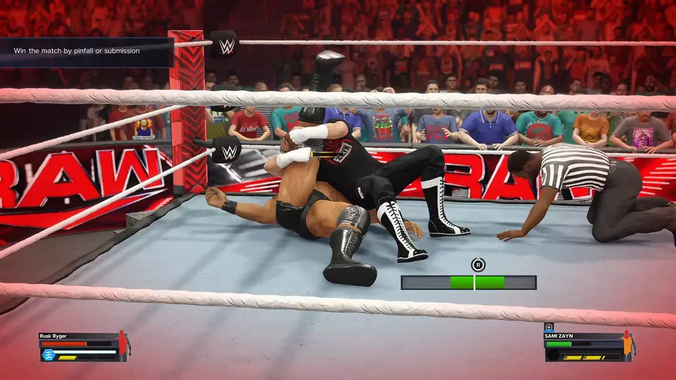 WWE 2K23 PlayStation 4 PS4 sports entertainment wrestling simulation video game 2K Sports Showcase mode John Cena career highlight WarGames match type MyRISE story mode MyFACTION card collecting MyGM Universe mode creation suite updated roster WWE Superstars and Legends gameplay screenshot