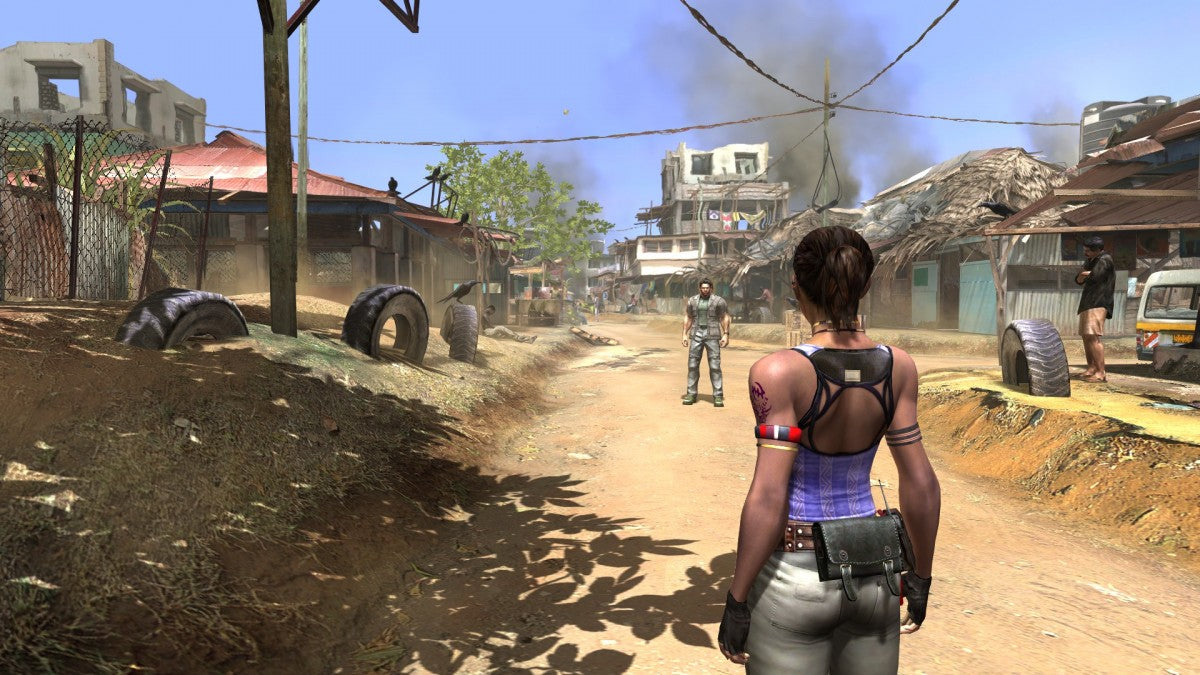 Resident Evil 5 PlayStation 4 game featuring third person action horror gameplay cooperative multiplayer campaign Chris Redfield and Sheva Alomar story intense combat upgraded HD graphics and survival horror experience by Capcom gameplay