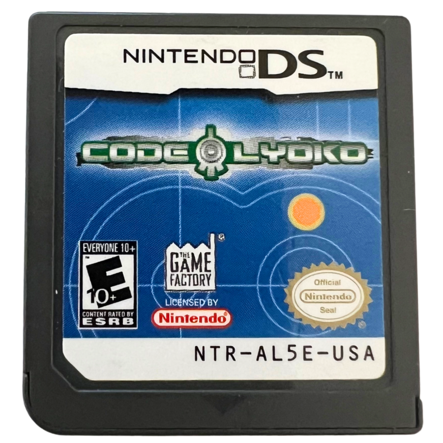 Code Lyoko for Nintendo DS, cartridge for an action-adventure video game with platforming, combat, puzzle-solving, and anime-style gameplay