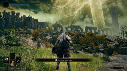 Elden Ring Xbox Series X XSX video game featuring open world action role playing gameplay challenging Soulslike combat fantasy adventure the Lands Between exploration Tarnished character customization powerful boss battles magic spells weapon upgrades legendary weapons dungeon crawling quests mysterious lore and epic enemy encounters classic Xbox Series X gaming retro video game collection collectible gaming appeal gameplay
