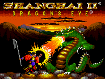 Shanghai II: Dragon's Eye title screen for Sega Genesis (GEN) video game