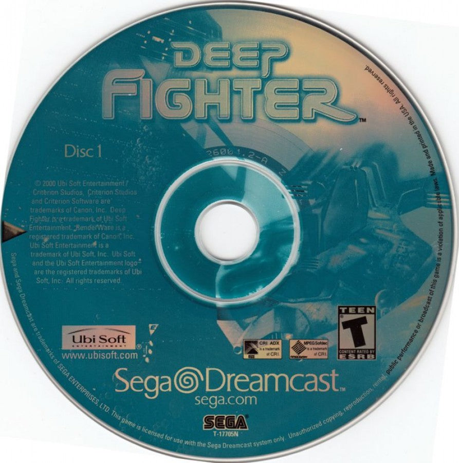 Deep Fighter Sega Dreamcast retro video game underwater action adventure disc 1