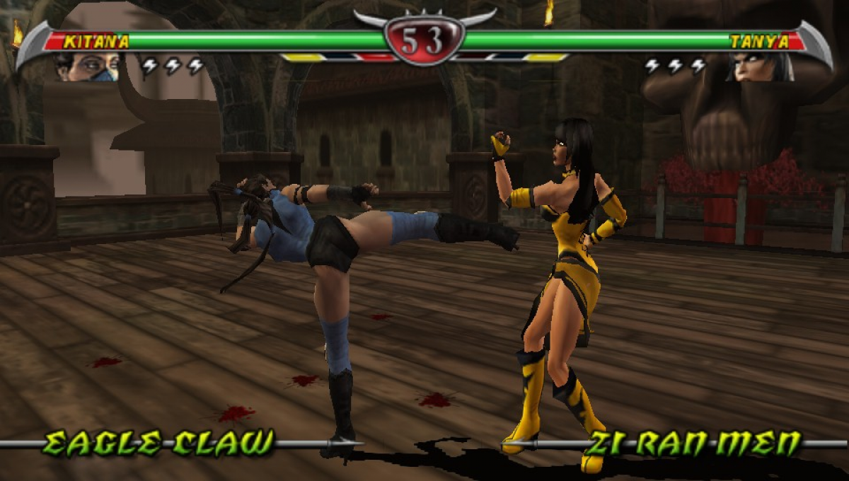 Mortal Kombat Unchained PlayStation Portable PSP fighting game port of Mortal Kombat Deception with exclusive characters arenas and ad-hoc multiplayer versus mode gameplay screenshot