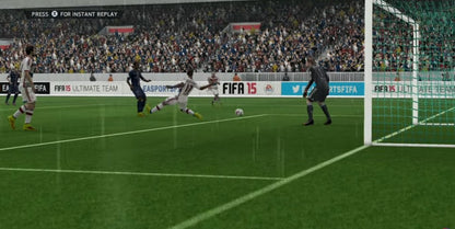 FIFA 15 for Xbox 360 soccer sports video game featuring realistic player animations official leagues and teams enhanced ball physics competitive multiplayer modes and authentic EA Sports football gameplay experience gameplay