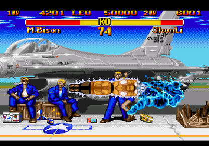 Super Street Fighter II: The New Challengers Mega Drive PAL for Sega Genesis with classic 2D fighting arcade action theme gameplay