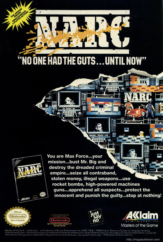 NARC cover art for Nintendo Entertainment System (NES) video game