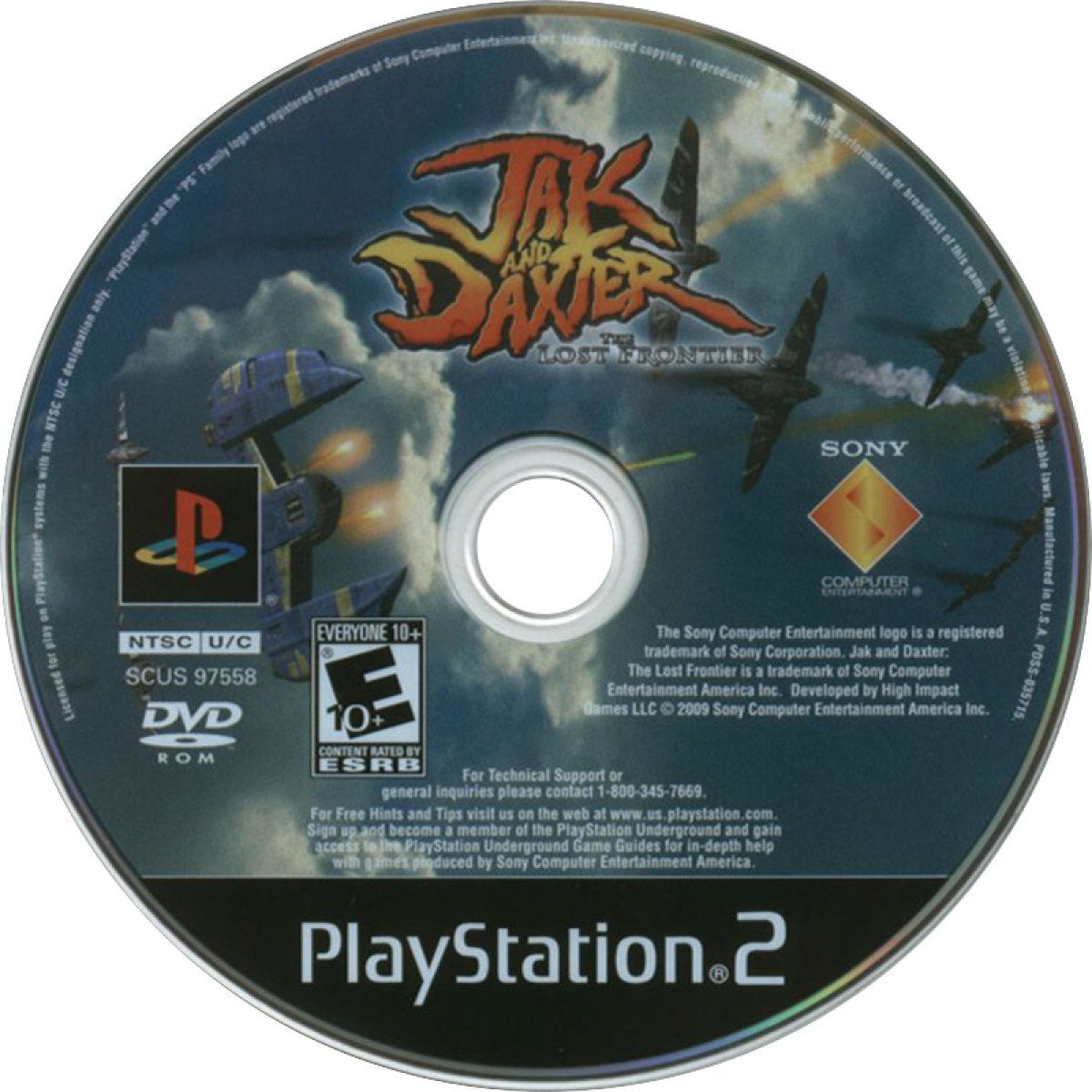 Jak and Daxter The Lost Frontier PlayStation 2 PS2 video game, action platformer, adventure gameplay, story-driven platforming, classic console title disc
