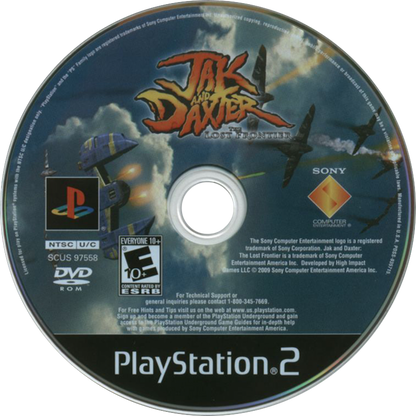 Jak and Daxter The Lost Frontier PlayStation 2 PS2 video game, action platformer, adventure gameplay, story-driven platforming, classic console title disc