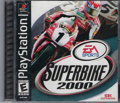 Superbike 2000 cover art for PlayStation 1 (PS1) motorcycle racing video game