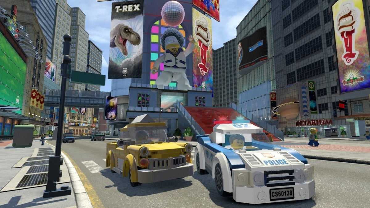 LEGO City Undercover PlayStation 4 open-world action-adventure video game brick-building humor Chase McCain undercover police officer free roam LEGO city driving disguises gameplay