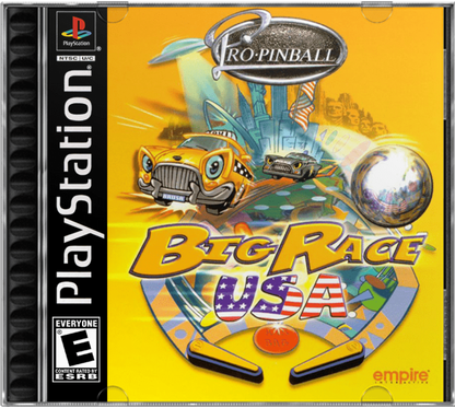Pro Pinball: Big Race USA cover art for PlayStation 1 (PS1) pinball video game
