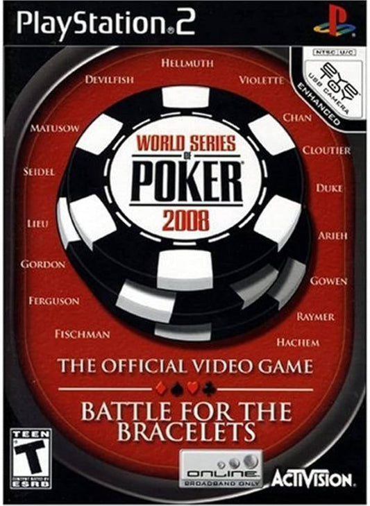 World Series of Poker 2008 cover art for PlayStation 2 (PS2) video game