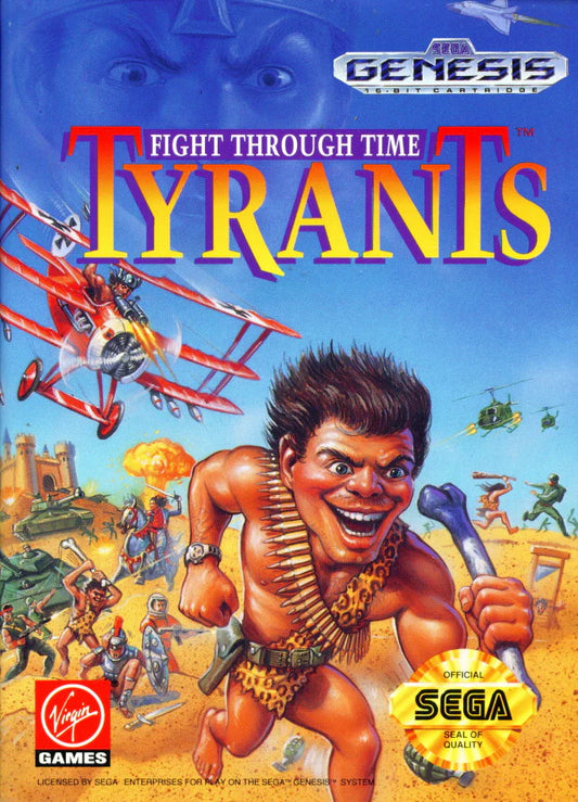 Tyrants Fight Through Time cover art for Sega Genesis GEN video game