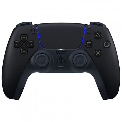 PlayStation 5 DualSense Wireless Controller New Midnight Black official accessory immersive gaming haptic feedback adaptive triggers built-in microphone create button front of controller