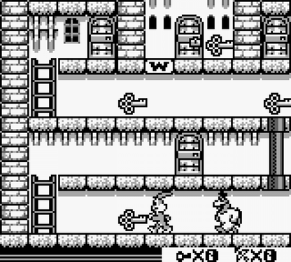 Bugs Bunny in Crazy Castle 2 Game Boy GB for retro video game enthusiasts featuring action puzzle platforming gameplay Looney Tunes characters maze style levels item collection enemy avoidance family friendly handheld adventure and collectible gaming appeal gameplay 