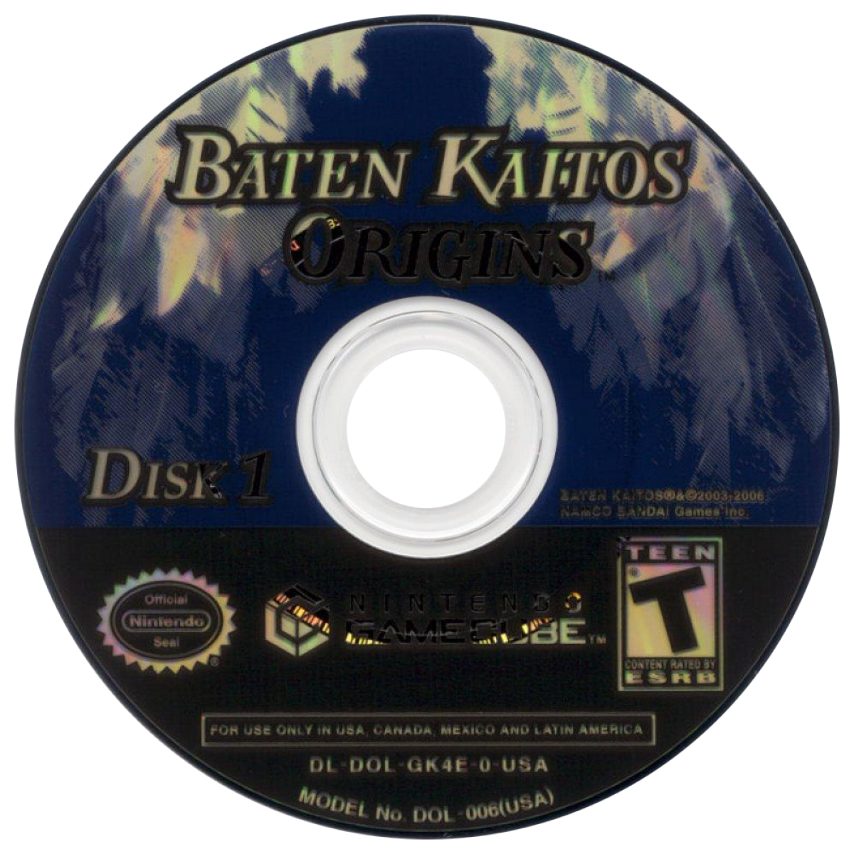 Baten Kaitos Origins for GameCube featuring story driven RPG gameplay with card based combat and anime style visuals disc 1