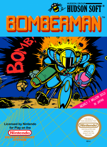 Bomberman cover art for Nintendo Entertainment System (NES) retro video game
