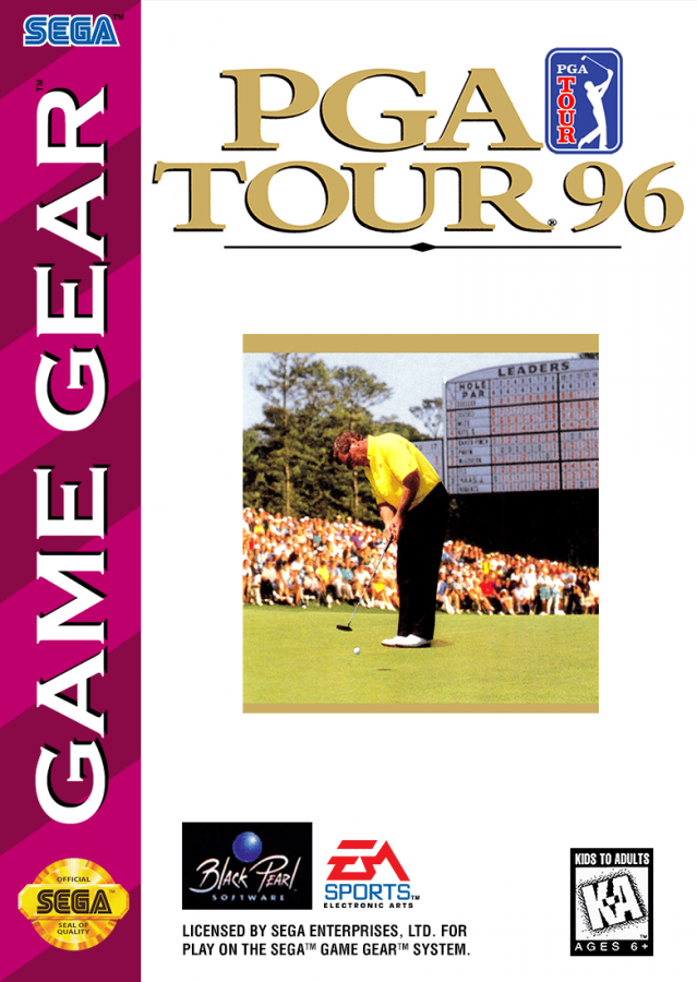 PGA Tour 96 cover art for SEGA Game Gear golf video game.