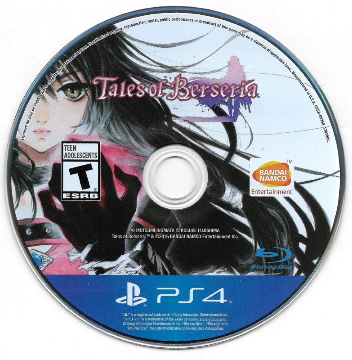 Tales of Berseria – PlayStation 4 (PS4) video game disc, Japanese role-playing game