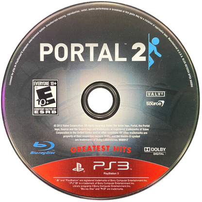 retro Portal 2 Greatest Hits PlayStation 3 PS3 cover art collectible puzzle platformer Valve game authentic classic gaming disc