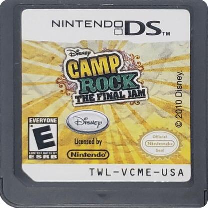 Camp Rock The Final Jam for Nintendo DS (DS), cartridge for a retro video game featuring rhythm-based gameplay, music performance challenges, mini-games, character customization, and movie-inspired musical adventure