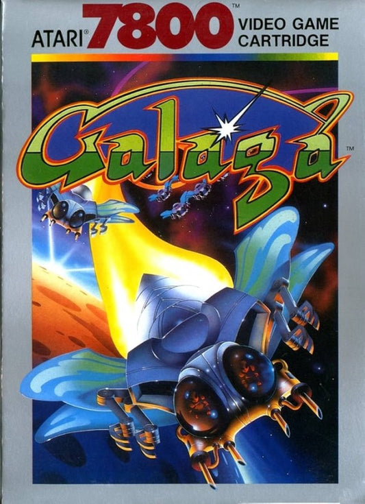 Galaga cover art for Atari 7800 video game