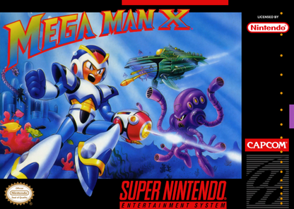 Mega Man X cover art for Super Nintendo Entertainment System (SNES) video game