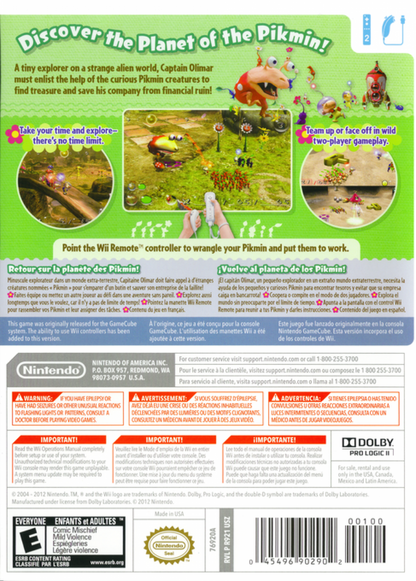 Pikmin 2 [Nintendo Selects] – Nintendo Wii (Wii) real-time strategy puzzle adventure video game back of case